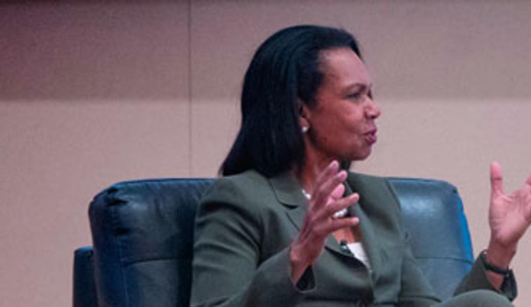 Condoleezza Rice speaking