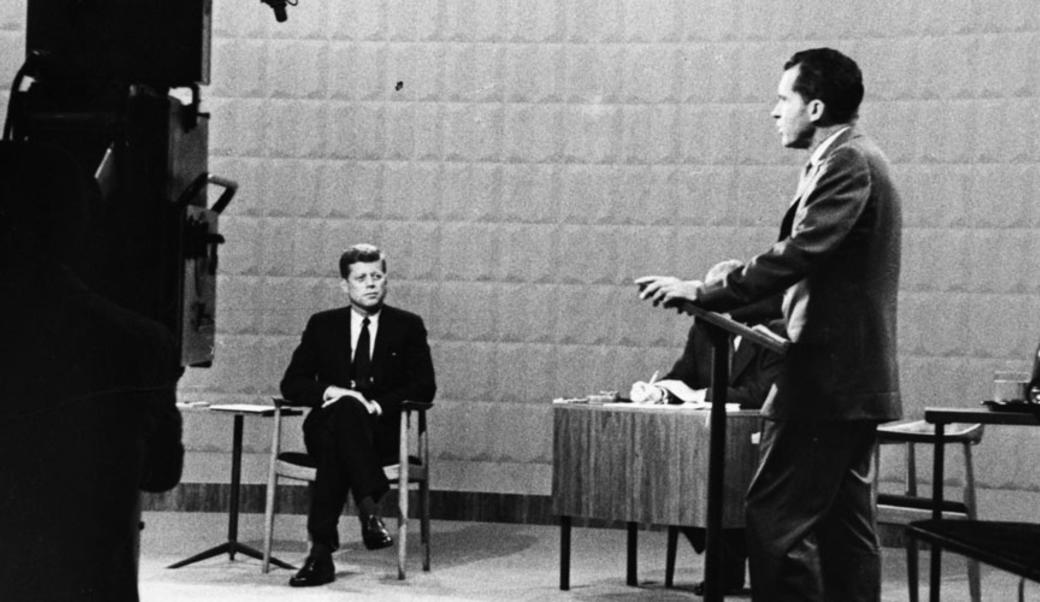 John Kennedy and Richard Nixon TV debate 