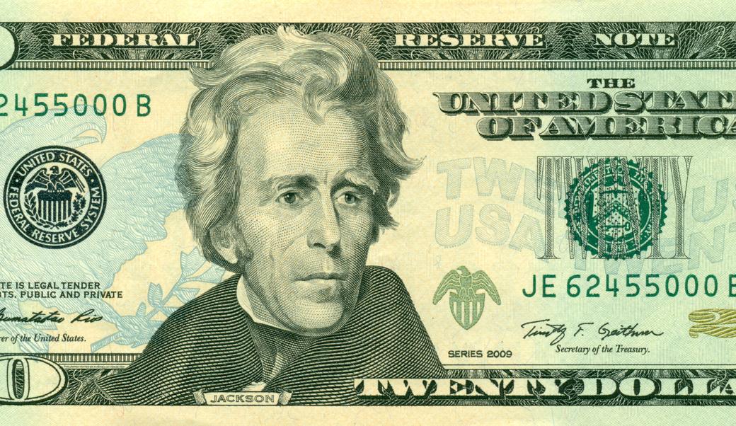 Jackson on the $20 bill