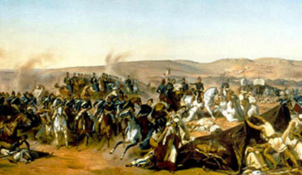 painting of a battle