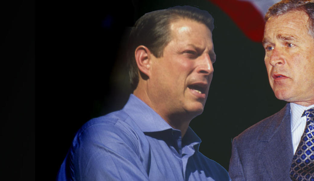 Al Gore and George Bush composite photo