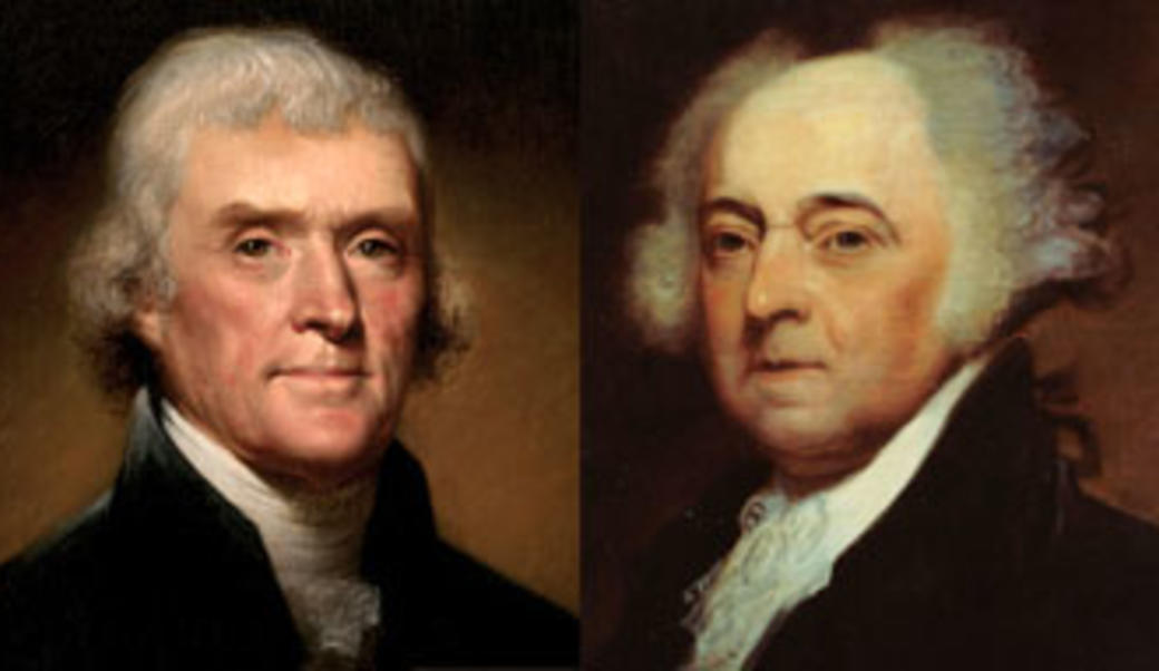 Paintings of Thomas Jefferson and John Adams