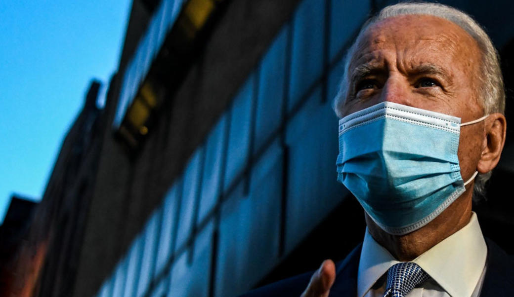 Joe Biden in a mask