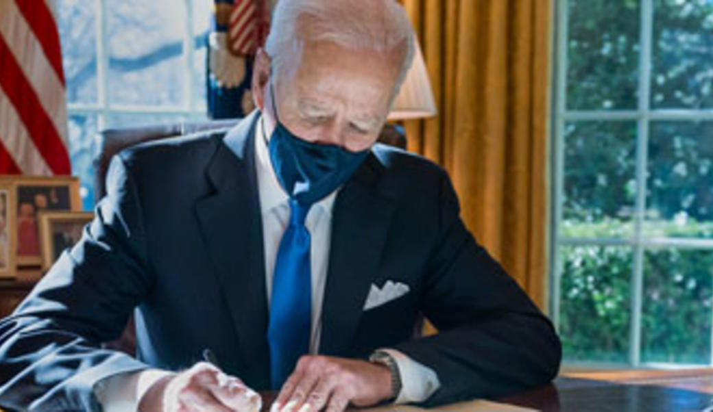 President Biden in the Oval Office