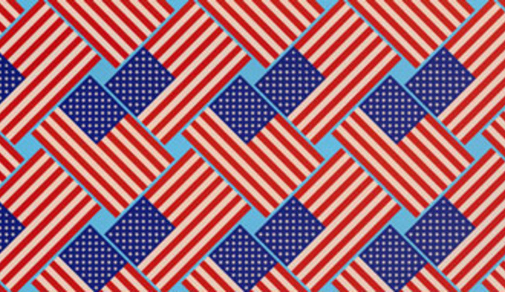 pattern of US flags