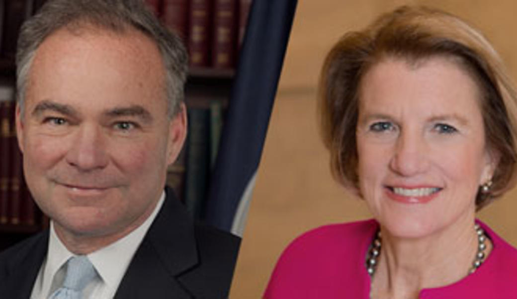Shelley Capito and Tim Kaine side by side headshots