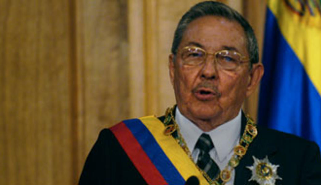  Raul Castro at lectern