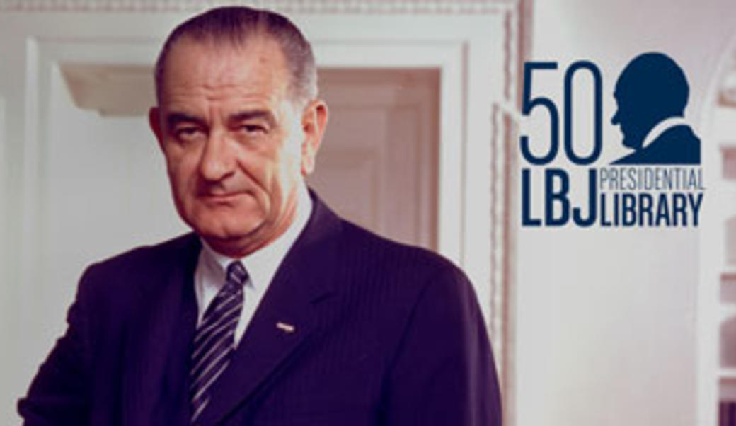 Lyndon Johnson standing
