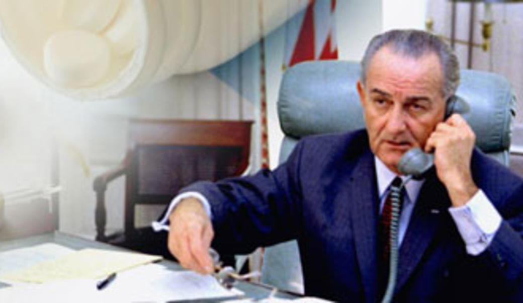 Lyndon Johnson on phone