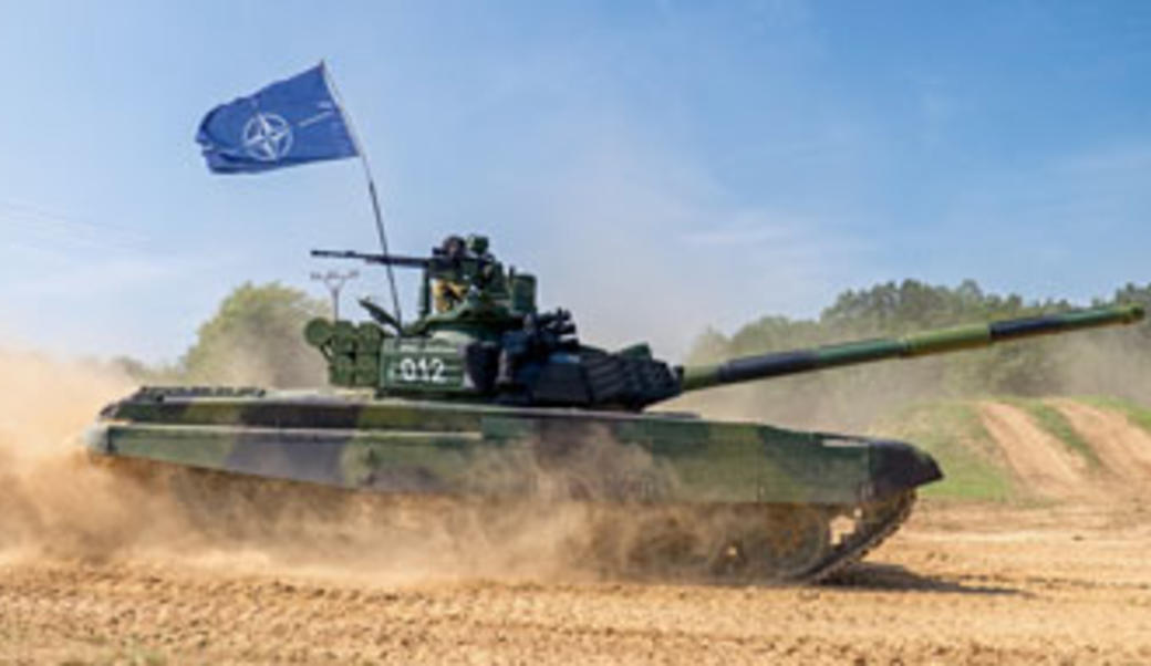 Tank with NATO flag