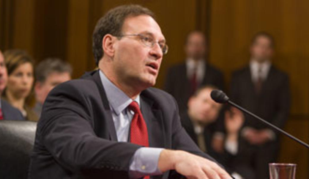 Samuel Alito testifying in 2010 for Supreme Court confirmation