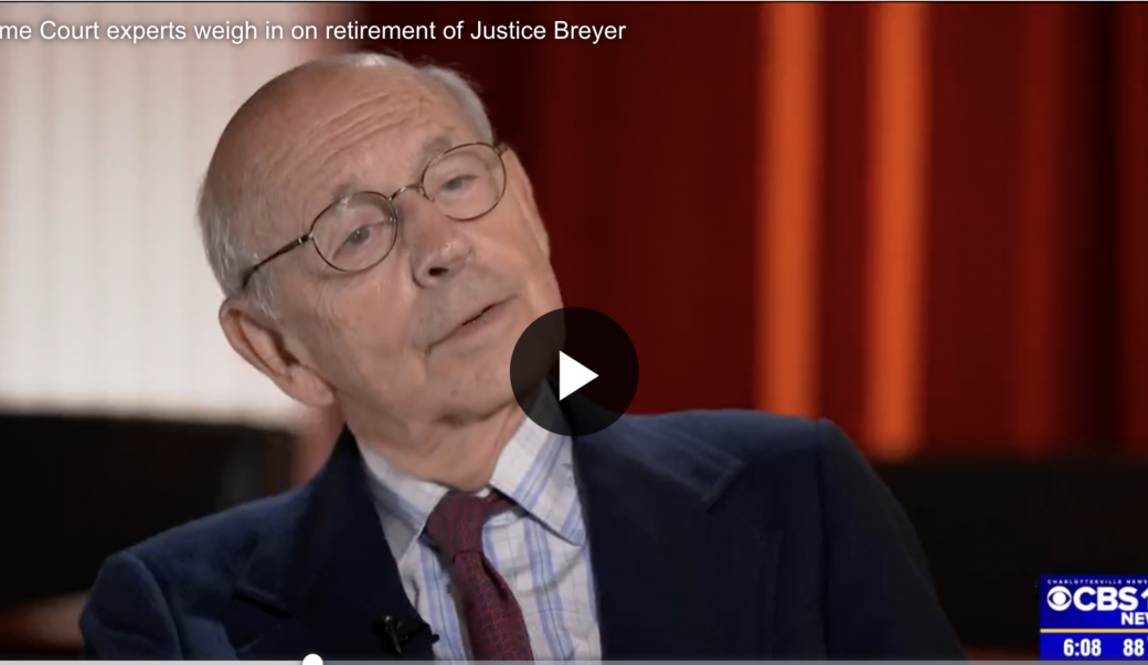 screen shot of Supreme Court Justice Stephen Breyer