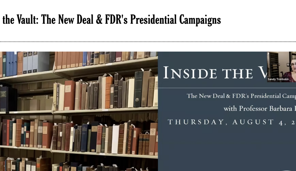 screenshot of Inside the Vault event