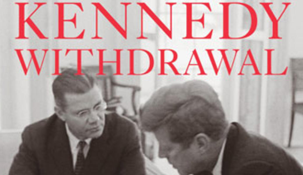 A portion of the book cover "Kennedy withdrawal"