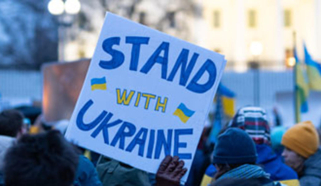 Stand with Ukraine sign