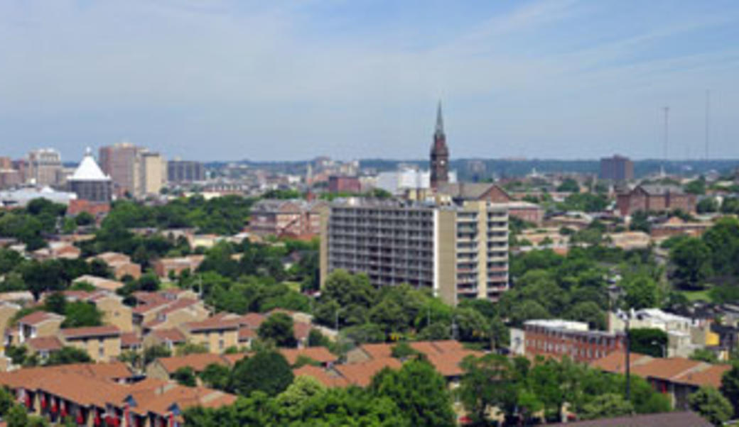 view of Baltimore from Johns Hopkins Hospital