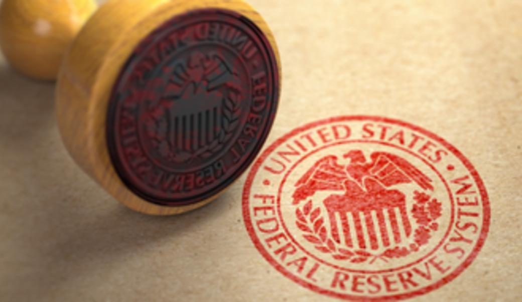 Image of rubber stamp showing Federal Reserve System