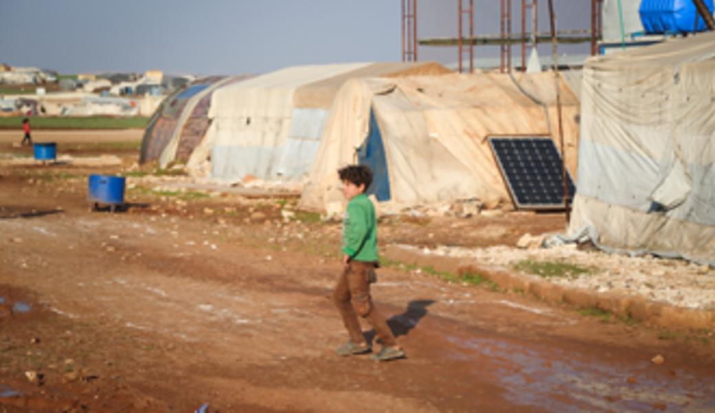 Refuge camp in Syria's Idlib region