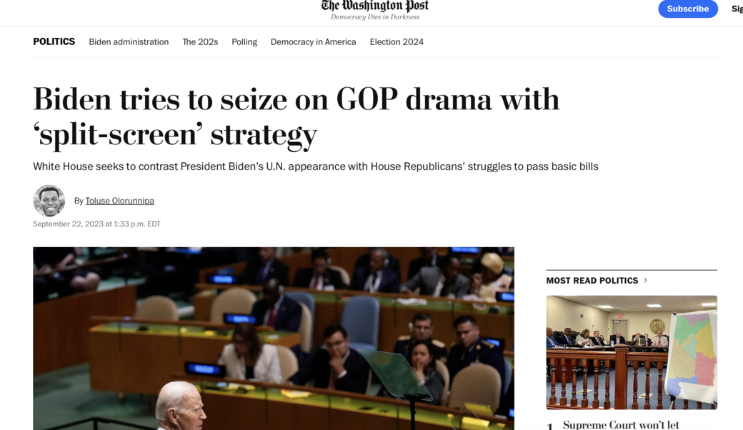 Washington Post headline 