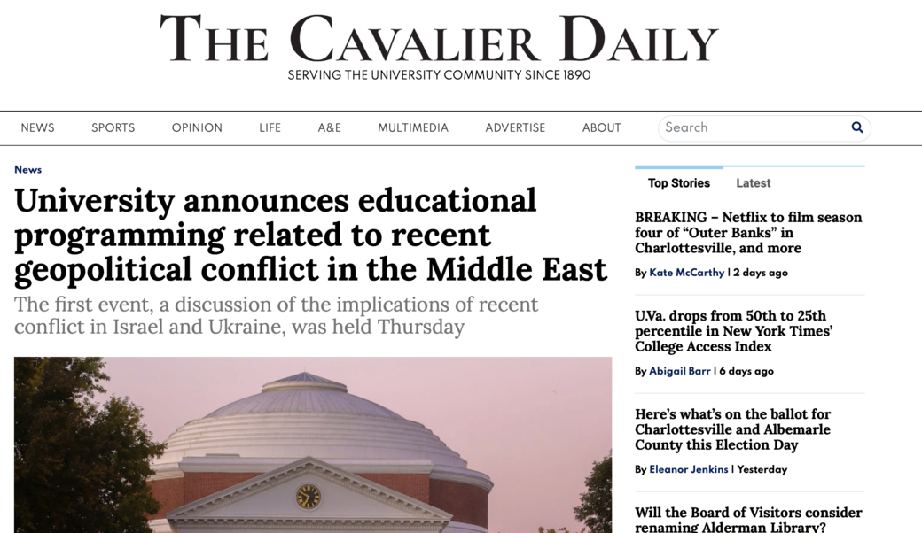 Cavalier daily headline