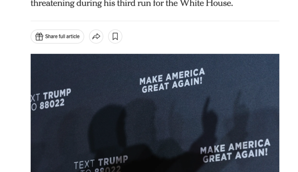 New york times headline