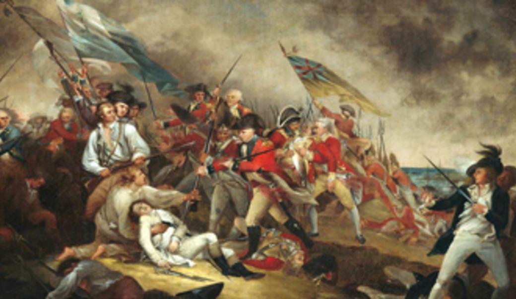 The Death of General Warren at the Battle of Bunker's Hill, June 17, 1775. Painting by John Trumbull.