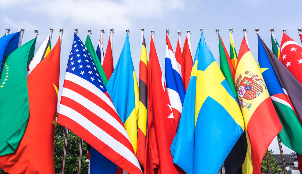 Flags of countries from around the world