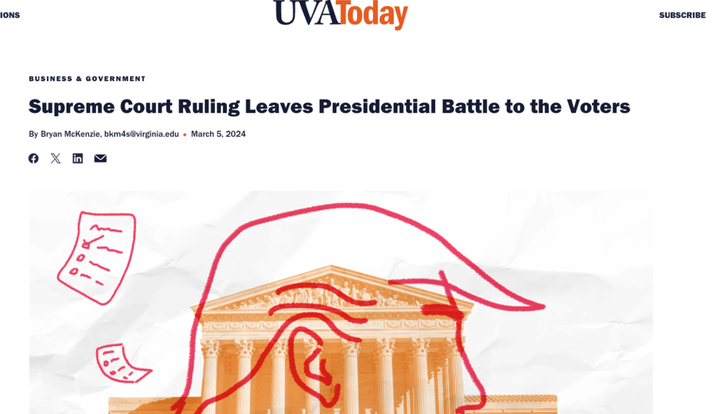 UVA Today headline