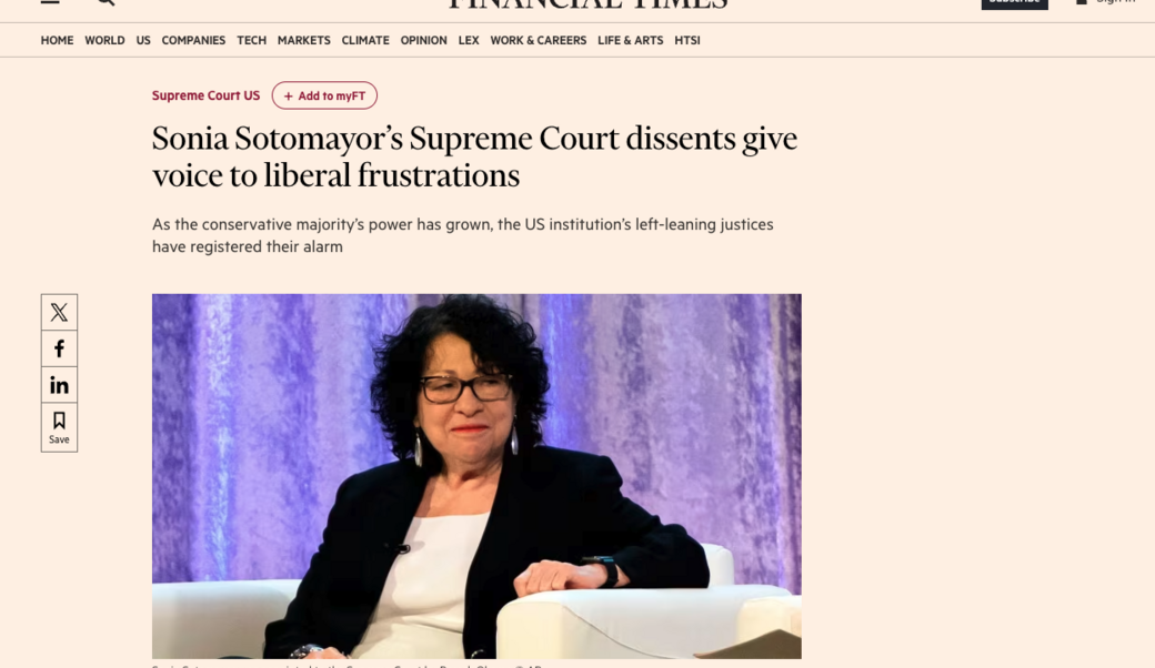 financial times headline