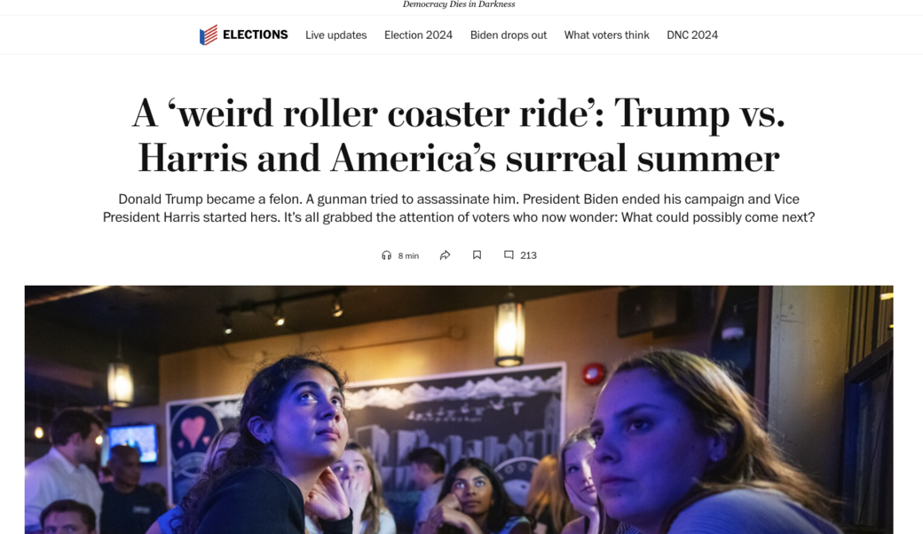 washington post headline