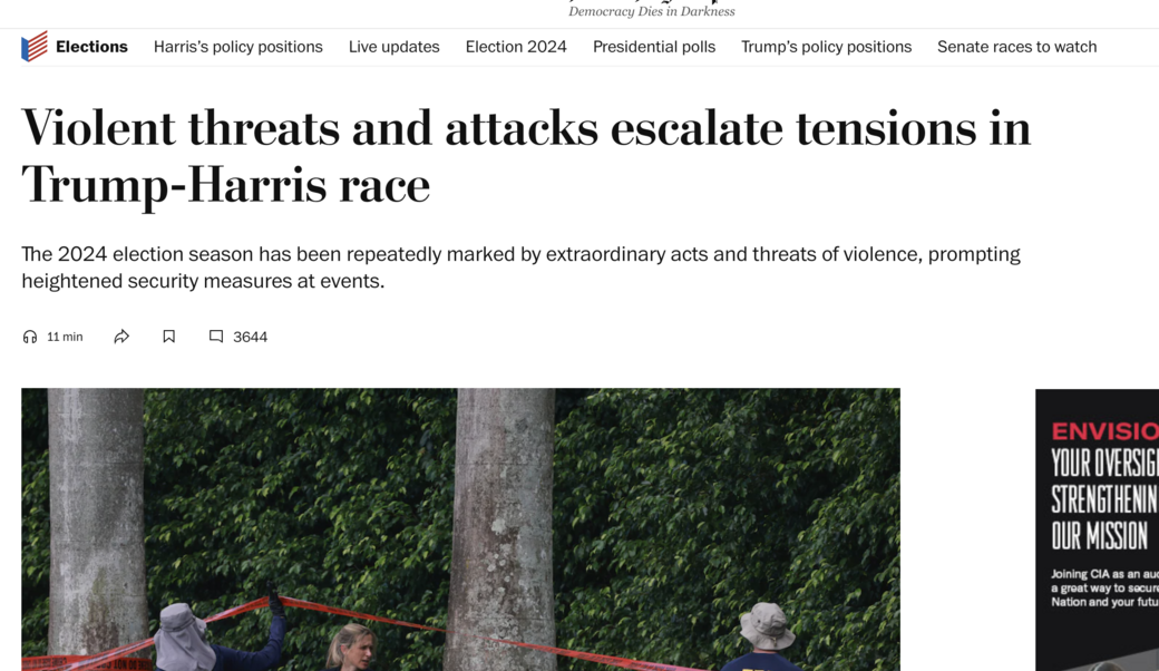 washington post headline