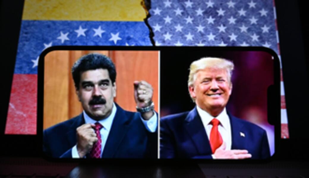 Side by side photos of Nicolas Maduro and Donald Trump