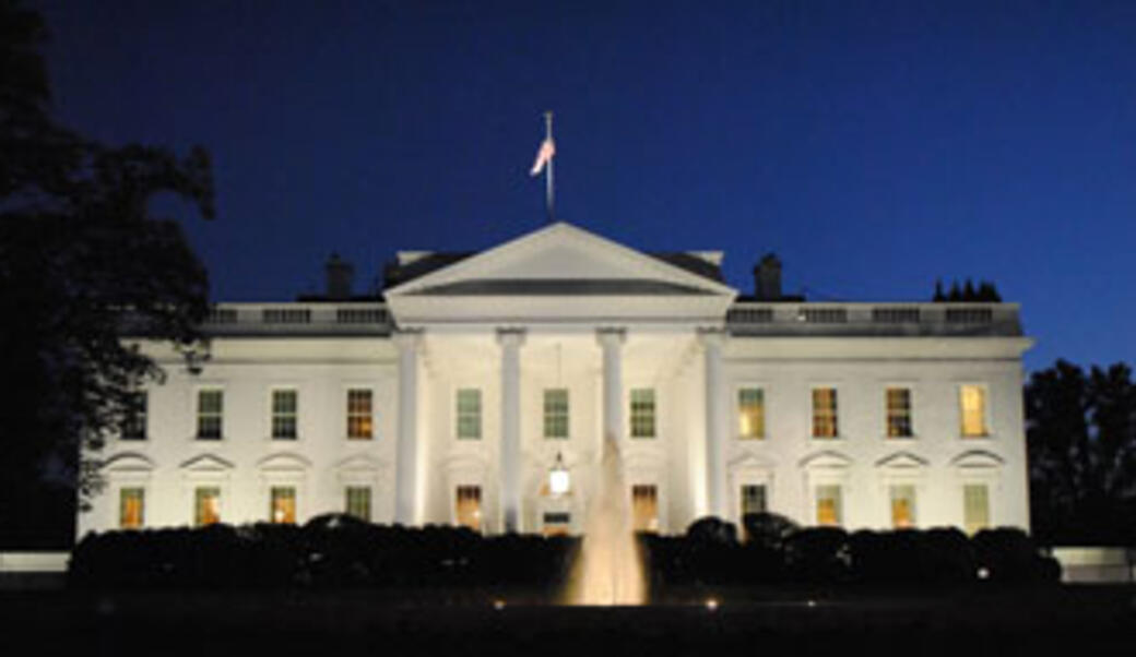 White House at night