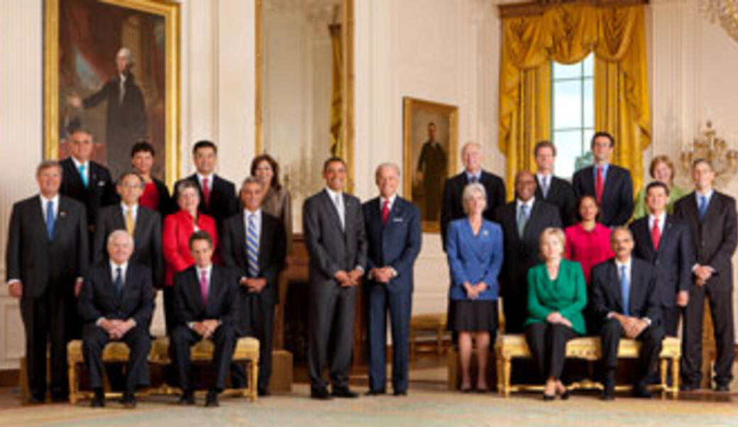 President Barack Obama's cabinet on September 10, 2009.