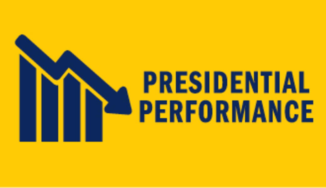 presidential performance on yellow background