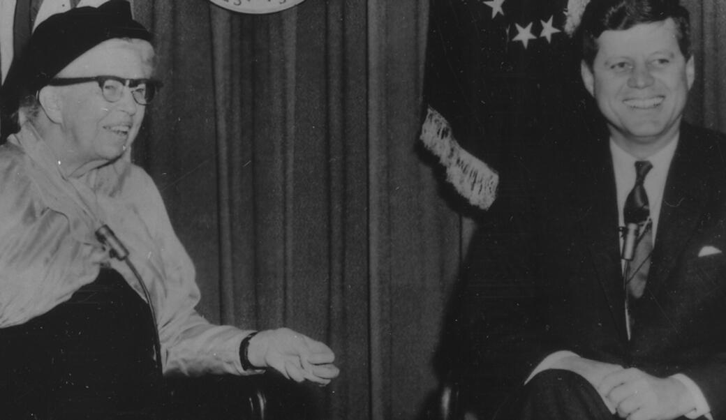 Eleanor Roosevelt and John F. Kennedy