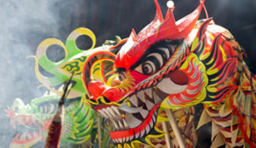 Chinese dancing dragons