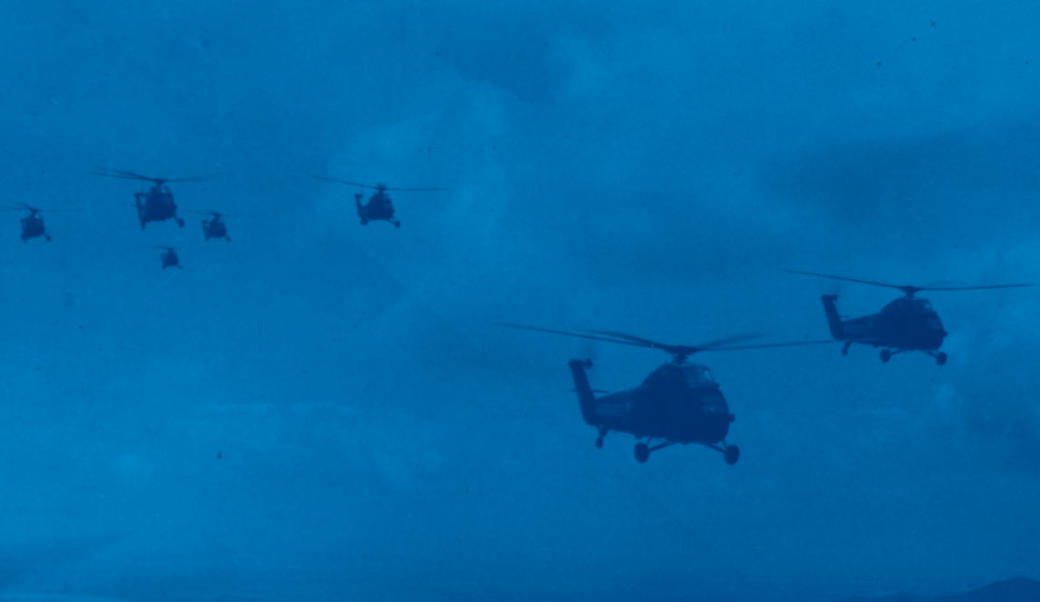 Marine helicopters in Vietnam, April 6, 1964. US Marine Corps.
