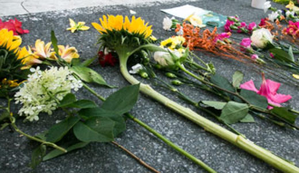 flowers in the street