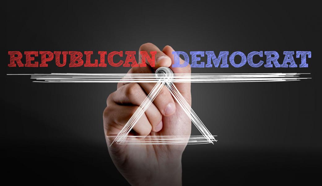 Democrat and Republican balance image