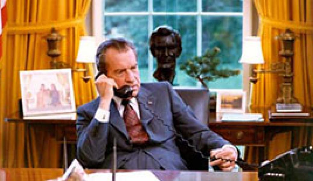 Nixon on the phone