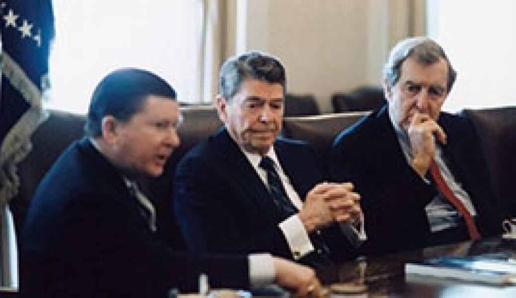 John Tower and Ronald Reagan