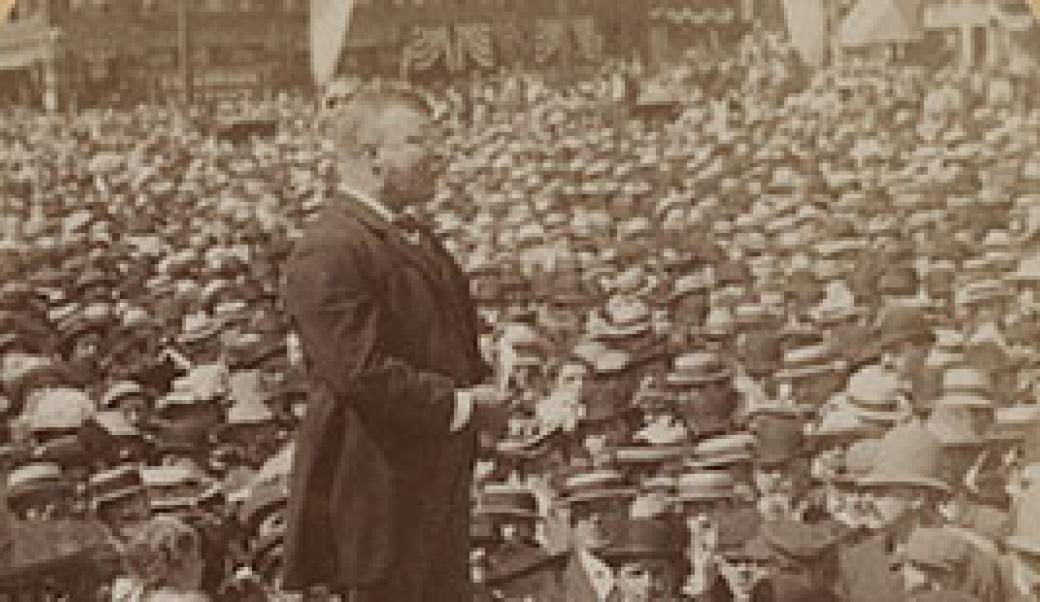 Theodore Roosevelt campaigning