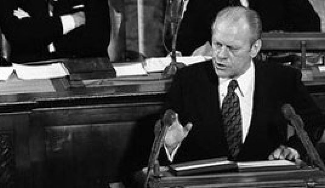 Gerald Ford delivers State of the Union address