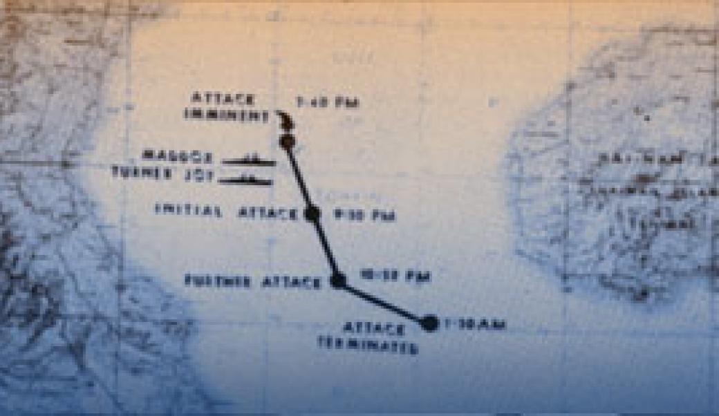 Map depicting Gulf of Tonkin incident