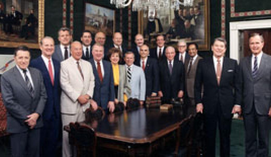 Reagan, Bush, and cabinet