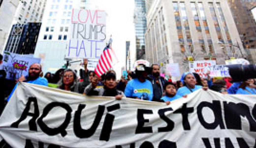 Hispanic protestors