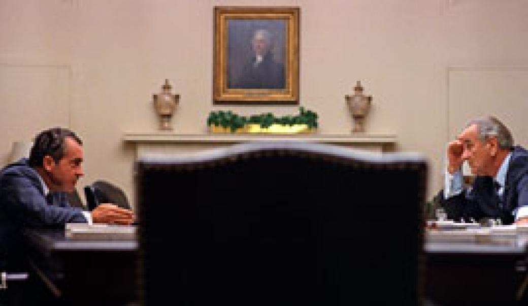 Richard Nixon and Lyndon Johnson