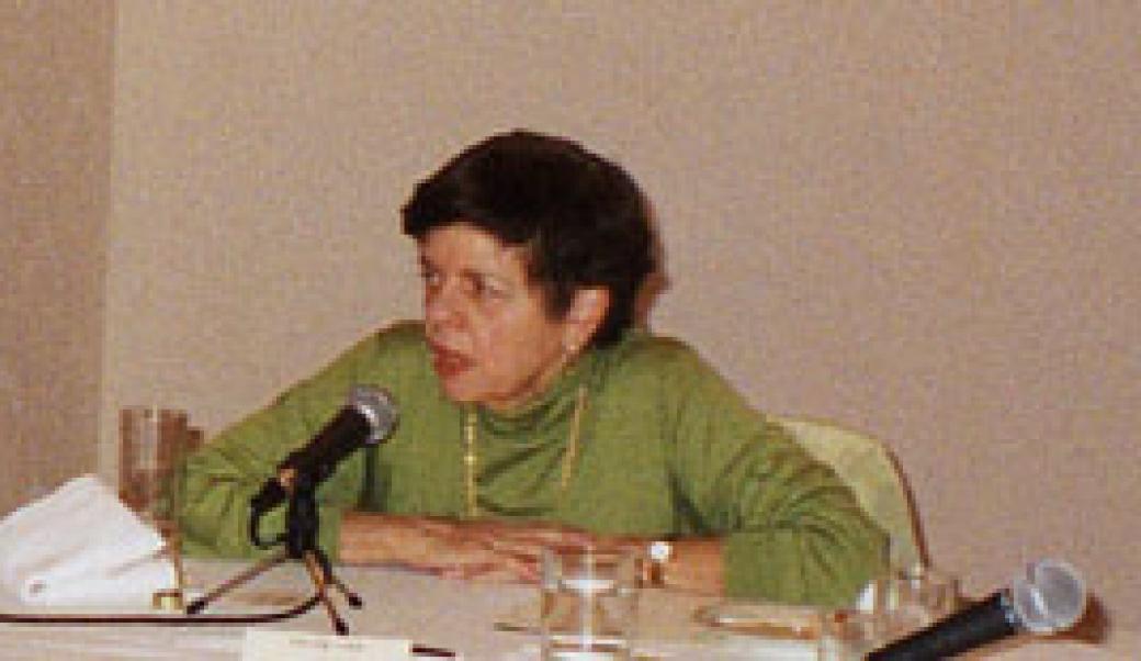 Alice Rivlin recording her oral history interview