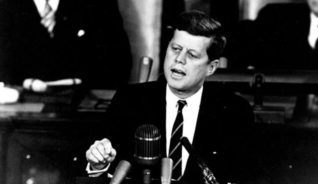 John Kennedy speaking to Congress